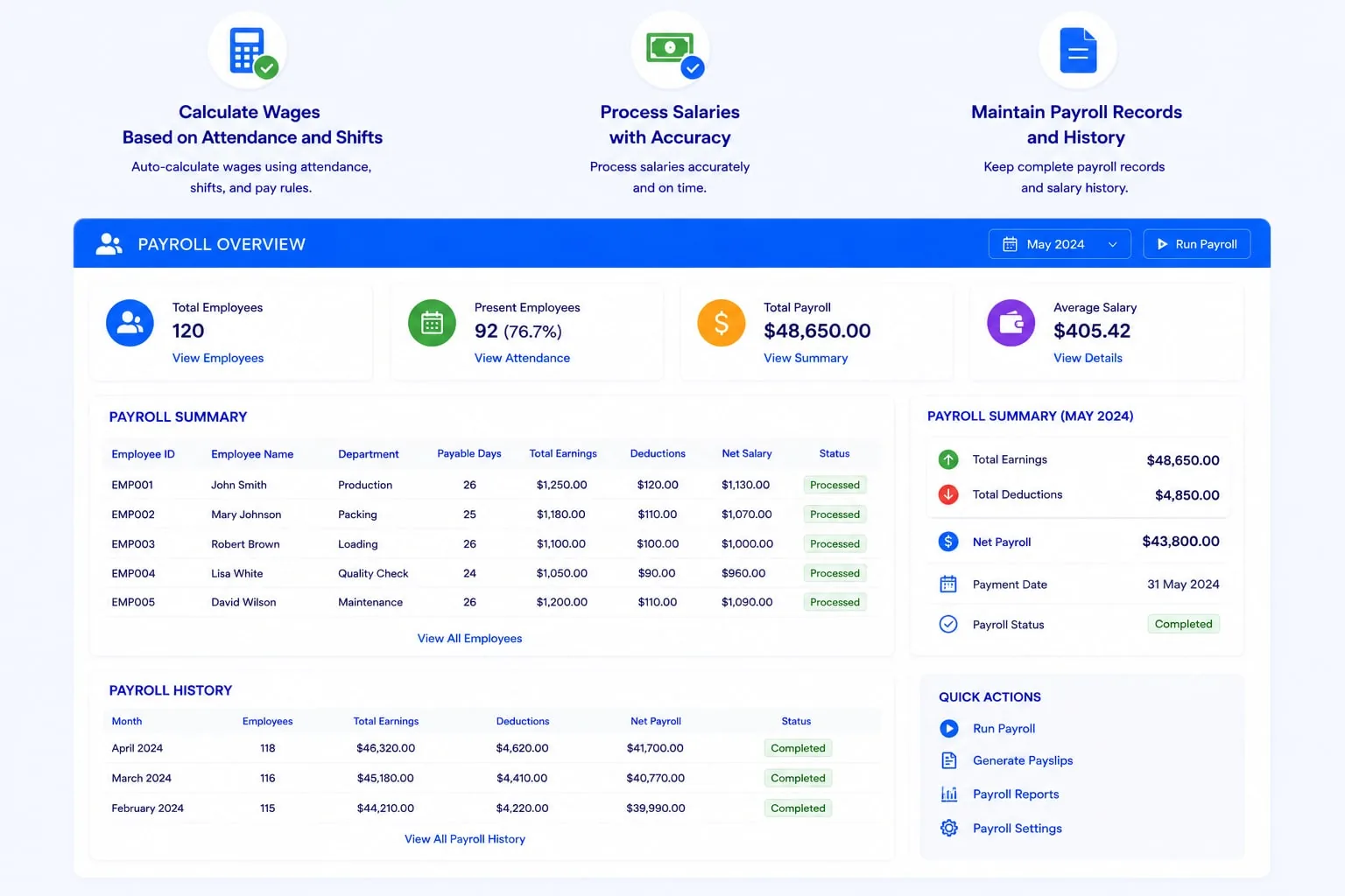 Automate payroll processing