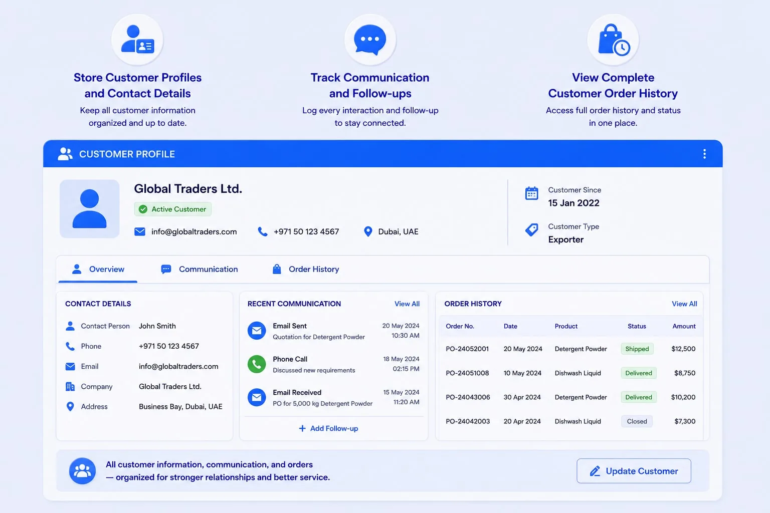 Manage customer relationships