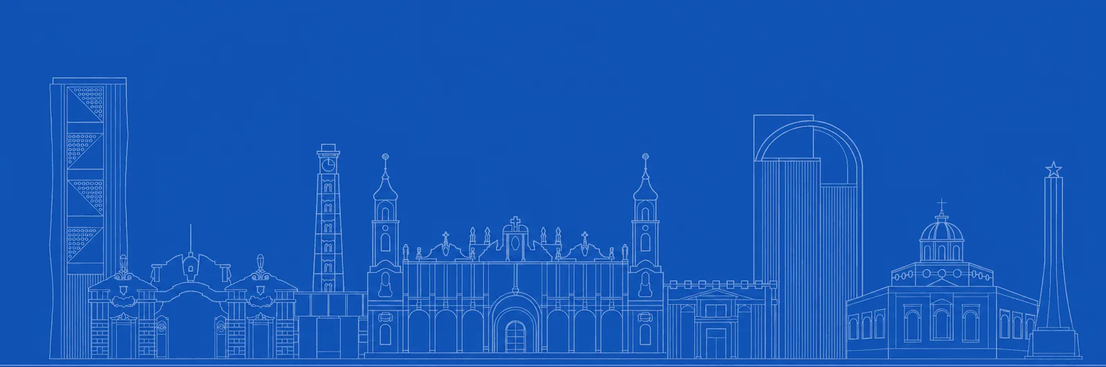 Ethiopian skyline illustration